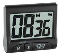 TFA Dostmann Minuteur/chronomètre numérique 38.2021.01 – pour œufs, grand écran, 99 Min 59 Sec, Noir