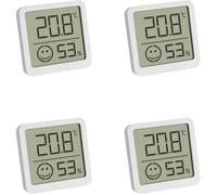 TFA Dostmann Thermo-hygromètre 30.5053.02.04 Pack de 4 blanc