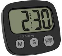 TFA Dostmann Minuteur numérique 38.2057.01 - Horloge, chronomètre, magnétique, grand écran, noir