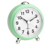 TFA Dostmann 60.1030 Réveil de voyage analogique avec mouvement silencieux, réveil rétro (menthe avec piles)