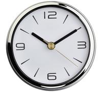 TFA Dostmann Camino 60.1036.55 Horloge de Table analogique Moderne, Petite, Design élégant, antidérapante, décorative, en Aluminium, Argent, 9,4 x 6,1 cm, Argent