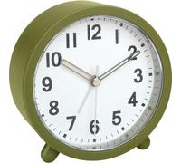 TFA Dostmann Réveil analogique 60.1043.04, Quartz, sans tic-tac, snooze, rétroéclairage, Vert olive