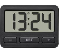 TFA Dostmann Horloge numérique Mini 60.2035.01 - Pendulette de table, Noir, pour voiture/camping-car