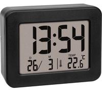 TFA Dostmann 60.2044.01 à quartz Réveil noir Heures de réveil 1