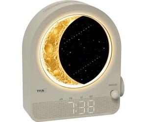 TFA Dostmann 60.2053.15 à quartz Simulateur d'aube gris clair Heures de réveil 2 lumière d'ambiance