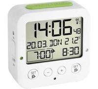 TFA Dostmann 60.2528.02 radiopiloté(e) Réveil blanc, vert Heures de réveil 2 blanc G
