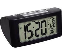 TFA Dostmann Réveil radio-piloté 60.2532.01, noir, minuterie pour la sieste