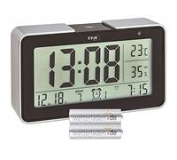 TFA Dostmann 60.2540 Réveil radio Melody avec différents sons de réveil (noir avec piles)