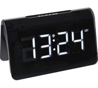 TFA Dostmann 60.2543.02 radiopiloté(e) Réveil noir Heures de réveil 1 grand écran