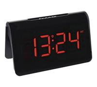 TFA Dostmann 60.2543.05 radiopiloté(e) Réveil noir Heures de réveil 1 grand