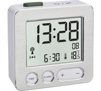 TFA Dostmann 60.2545.54 radiopiloté(e) Réveil argent, aluminium (brossé) Heures