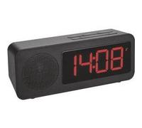 TFA Dostmann Réveil numérique Tune 60.2546.01, Radio‑piloté, FM, Recharge pour mobiles, Noir