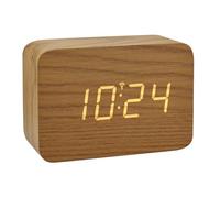 TFA Dostmann 60.2549 Clocco 60.2549 Réveil radio-piloté en plastique Marron clair 100 x 41 x 70 mm