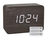 TFA Dostmann 60.2549 Radioréveil clocco, aspect bois (noir avec piles)
