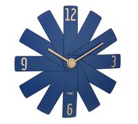 Horloge murale TFA Dostmann 60.3020.06 à quartz 400 mm x 37 mm x 400 mm bleu, bleu nuit mécanisme d'horloge silencieux