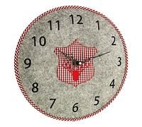 TFA-Dostmann 60.3025.10 Horloge Murale avec Horloge en Feutre Gris pour Fixation Murale