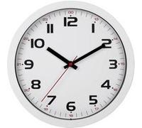 TFA Dostmann Horloge murale 60.3050.02 – à quartz Ø305 mm, verre, silencieuse, blanche