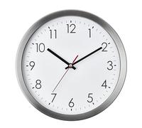 TFA Dostmann 60.3075 Horloge Murale analogique Moderne sans tic-tac en Acier Inoxydable sans tic-tac pour Salon, Bureau ou Cuisine Fonctionne avec Piles pour la Maison Facile à Lire Horloge à Quartz