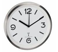 TFA-Dostmann 60.3535.02 Horloge murale ronde argentée