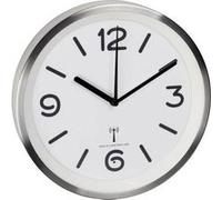TFA-Dostmann 60.3535.02 Horloge murale et de table Rond Argent, Blanc