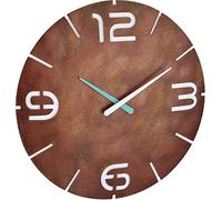 TFA Dostmann 60.3536.14 CONTOUR Horloge murale radio-pilotée, Aspect rouille avec batterie.