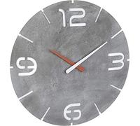 TFA Dostmann 60.3536 Contour Horloge murale radio-pilotée, aspect béton avec pile