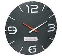 TFA Dostmann 60.3536 Contour Horloge murale radio-pilotée avec pile, anthracite blanc