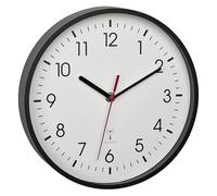 TFA Dostmann 60.3550.02 Horloge Murale analogique Radio-pilotée Haute précision Moderne analogique pour Bureau, Maison, Cadeau, 245 x 245 x 42 mm, Blanc