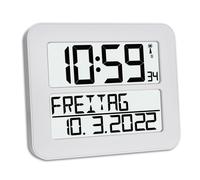 TFA Dostmann 60.4512.01 TimeLine Max Radio-controlled Clock, Weiß White