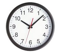 Tfa dostmann 98.1077 horloge murale avec contour en plastique noir
