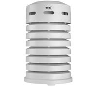 TFA Dostmann Housse de protection pour capteur extérieur avec ventilation, 98.1111.02, housse d'émetteur de stations météo/thermomètres, protection contre intempéries/précipitations/soleil, blanc