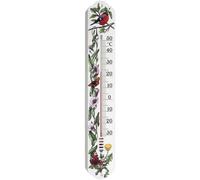 TFA Dostmann Analoges Innen-Außen-Thermometer Thermomètre blanc, fleurs 12.3040.20