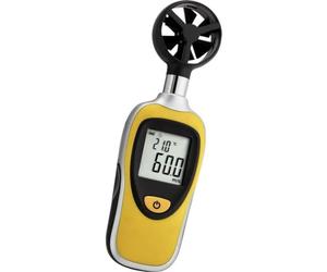 TFA Dostmann Anémomètre Wind Bee, 42.6003.13, mesure simple de la vitesse du vent, affichage de la température, filetage pour trépied, noir-jaune
