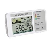TFA Dostmann Appareil de mesure du dioxyde de carbone AirCO2ntrol 5000, 31.5008.02, mesurer le CO2, appareil de mesure du CO2 avec enregistreur de données, aérer correctement, blanc