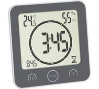 TFA Dostmann Bad- /Küchenuhr mit Timer Minuteur gris numérique Gris G