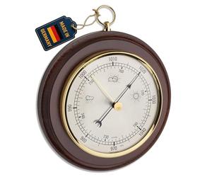 TFA Dostmann baromètre analogique en noyer, 29.4001, prévision du temps, mesure de la pression atmosphérique, brun
