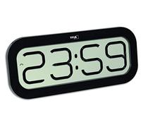 Horloge murale TFA Dostmann 60.4514.01 radiopiloté(e) 28 mm x 321 mm x 140 mm noir