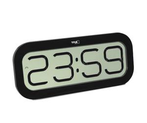 TFA Dostmann Bim Bam Horloge Murale, 60.4514.01, Horloge radiopilotée avec 5 Sons horaires différents (Big Ben, Oiseau, Coucou, Cloches, Bol Chantant), Noir
