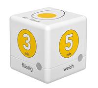 TFA Dostmann Cube 38.2041.07 Minuteur numérique pour œufs Blanc/Jaune L 60 x l 60 x H 60 mm