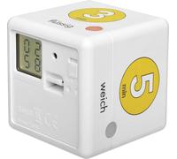 TFA Dostmann Cube Timer Ei Minuteur de cuisine blanc, jaune numérique