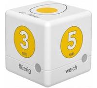 TFA Dostmann Cube 38.2041.07 Minuteur numérique pour œufs Blanc/Jaune L 60 x l 60 x H 60 mm