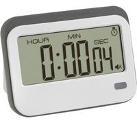 TFA Dostmann Digitaler Timer mit Stoppuhr und Wecker Minuteur blanc, gris numérique