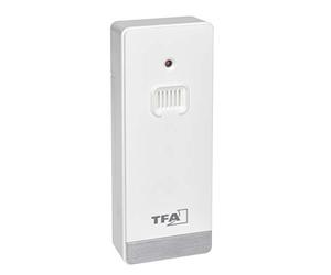 TFA Dostmann Emetteur de température, 30.3246.02, pour la transmission sans fil de la température extérieure, pour station météo radio Weather Boy (35.1159), blanc