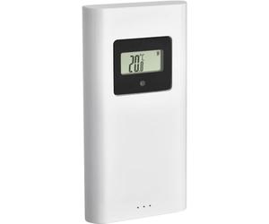 TFA Dostmann Emetteur de température avec écran, 30.3242.02, émetteur extérieur, pour station météo radio Horizon 35.1155.01, blanc