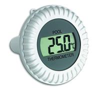 TFA Dostmann Émetteur Piscine avec écran 30.3199.IT pour Stations Radio TFA 30.3060 | 30.3039 | 30.3053 pour bassins, piscines et piscines Blanc/Gris