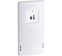 TFA Dostmann Emetteur thermo-hygro, 30.3196, émetteur de remplacement pour stations TFA 35.1122 | 35.1128, transmission sans fil température extérieure, blanc