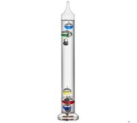 TFA Dostmann Thermomètre analogique en verre Galileo Galilei 18.1018 à liquide 28 cm - Mesure de la température intérieure - Facile à lire - Décoration - 18 à 26°C - Coloré