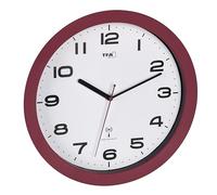 Horloge murale TFA Dostmann 60.3554.05 radiopiloté(e) 50 mm x 320 mm rouge