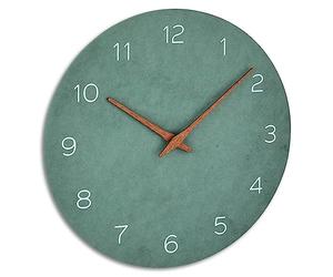 TFA Dostmann Horloge Murale analogique, 60.3054.04, Aspect Bois, Mouvement à Quartz avec Longue durée de Vie des Piles, Vert Jade, MDF (Panneau de Fibres de Bois)