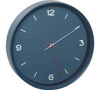 TFA Dostmann Horloge murale analogique 60.3056.06 – Mouvement silencieux à piles, bleu pétrole